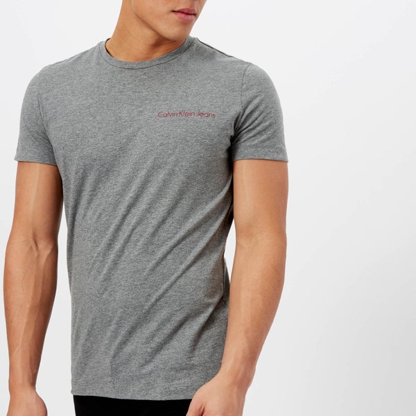Calvin Klein Men's Chest Logo Slim T-Shirt - Mid Grey Heather