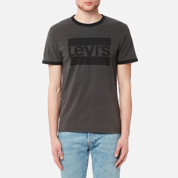 Levi's Men's Ringer Sportswear T-Shirt - Logo Ringer Dark Phantom Over Dye