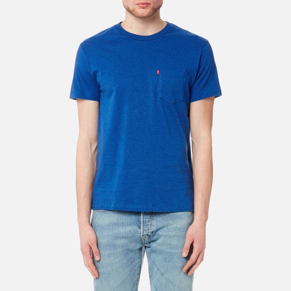 Levi's Men's Short Sleeve Set-In Sunset Pocket Shirt - True Blue Heather