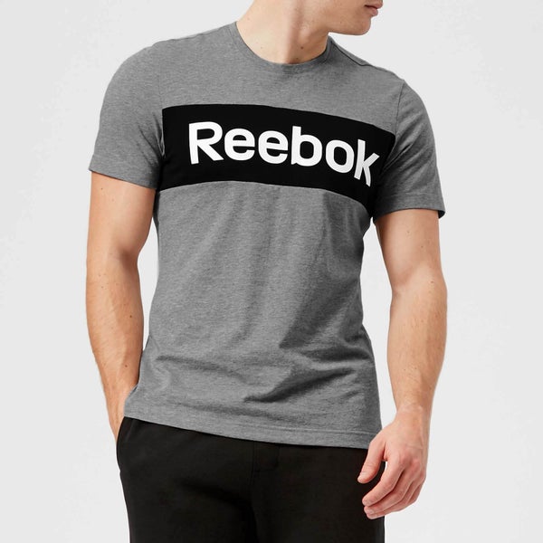 Reebok Men's Brand Graphic Short Sleeve T-Shirt - Medium Grey Heather