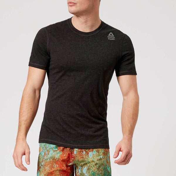 Reebok Men's CrossFit Short Sleeve T-Shirt - Black Melange