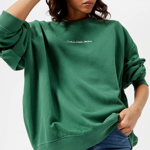 Calvin Klein Women's Hilary Crew Neck Sweatshirt - Trekking Green
