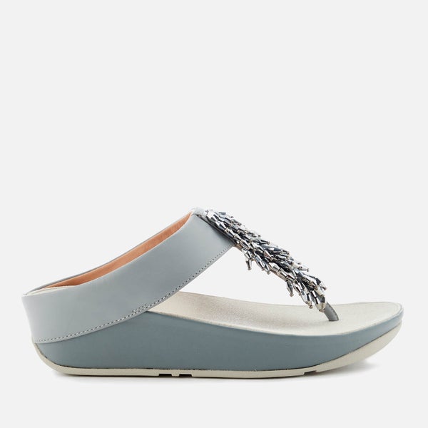 FitFlop Women's Rumba Crystal Toe Post Sandals - Dove Blue