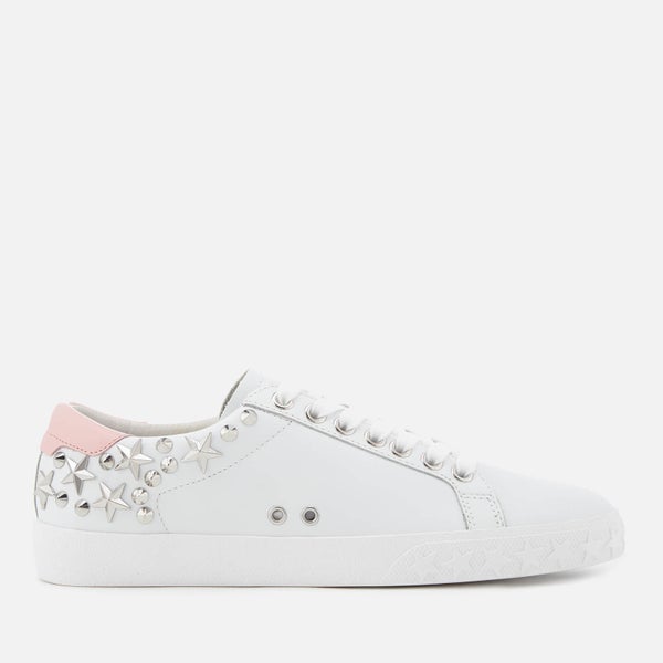 Ash Women's Dazed Leather Low Top Trainers - White/Powder
