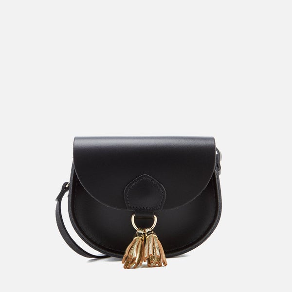 The Cambridge Satchel Company Women's Mini Tassel Bag - Black with Gold Tassels