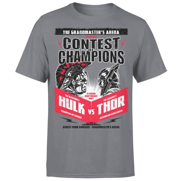 Marvel Contest Of Champions Hulk Vs Thor T-Shirt - Charcoal