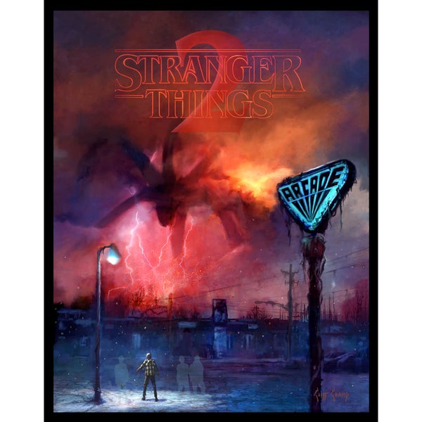 Stranger Things 2 - Glow in the Dark Fine Art Print by Cliff Cramp (18 x 22.75 Inch) Zavvi UK Exclusive - Limited Edition of 250