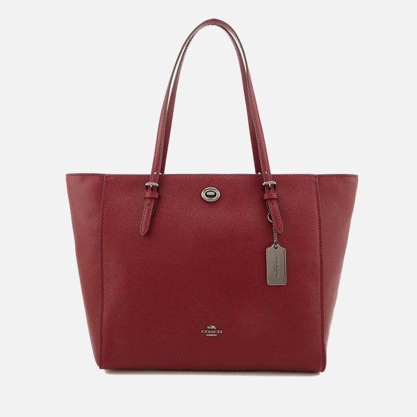 Coach Women's Turnlock Tote Bag - Dark Cherry