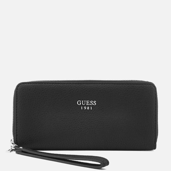 Guess Women's Cate Large Zip Around Purse - Black