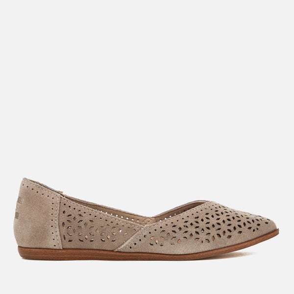 TOMS Women's Jutti Suede Pointed Flats - Desert Taupe