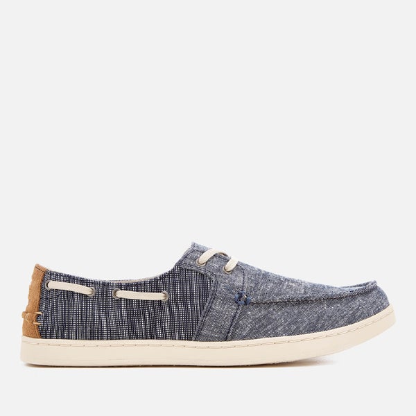 TOMS Men's Culver Chambray Boat Shoes - Navy