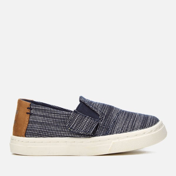 TOMS Toddlers' Luca Chambray Slip-On Trainers - Navy Striped