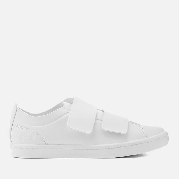 Lacoste Women's Straightset Strap 118 1 Leather Cupsole Trainers - White