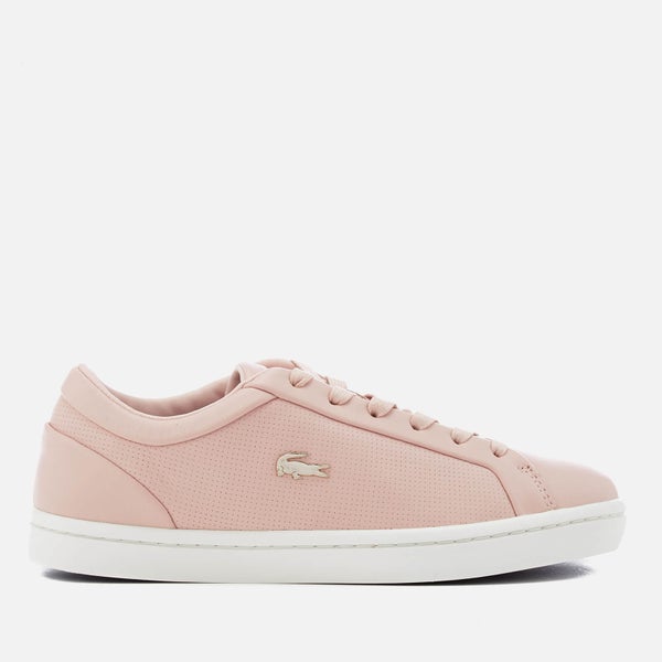 Lacoste Women's Straightset 118 2 Leather Cupsole Trainers - Pink