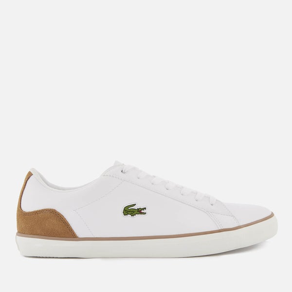 Lacoste Men's Lerond 118 1 Leather Trainers - White/Light Brown