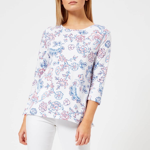 Joules Women's Soleil Stripe Layering Top - White Indienne Floral