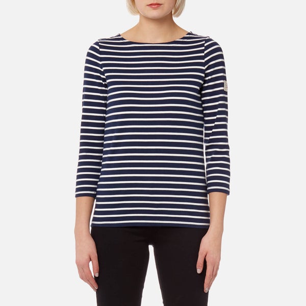 Joules Women's Harbour Jersey Top - Stripe French Navy