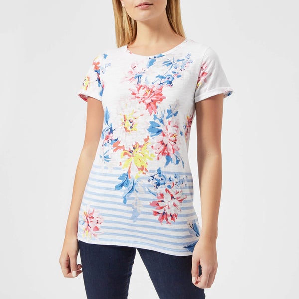 Joules Women's Nessa Printed Jersey T-Shirt - Stripe Whistable Floral