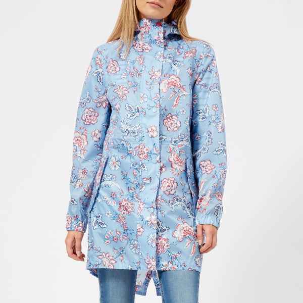 Joules Women's Golightly Waterproof Packaway Jacket - Blue Indienne Floral