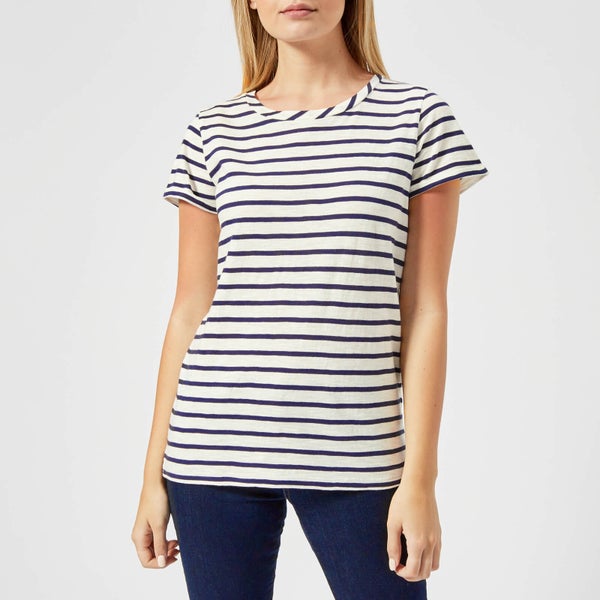 Joules Women's Nessa Stripe Jersey T-Shirt - Cream Navy Stripe