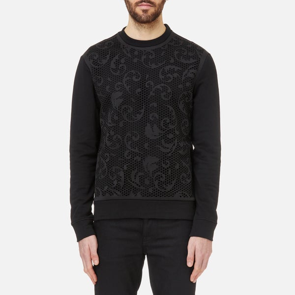 Versace Collection Men's Mesh Detail Sweatshirt - Nero