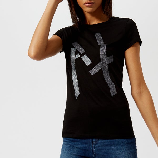 Armani Exchange Women's AX Logo T-Shirt - Black