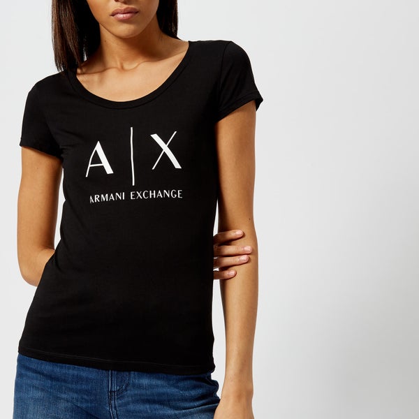 Armani Exchange Women's Logo T-Shirt - Black