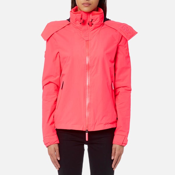 Superdry Women's Hooded Cliff Hiker Jacket - Coral Punch/Deep Marine