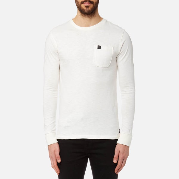 Superdry Men's Surplus Goods Long Sleeve PKT T-Shirt - Tribeca White