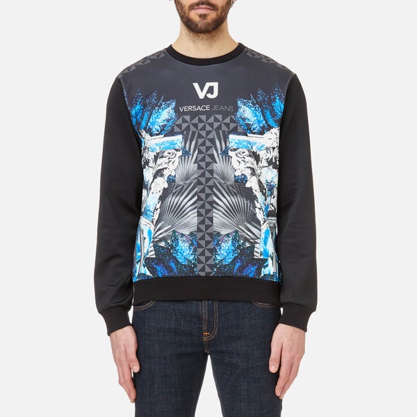 Versace Jeans Men's Large Print Sweatshirt - Nero