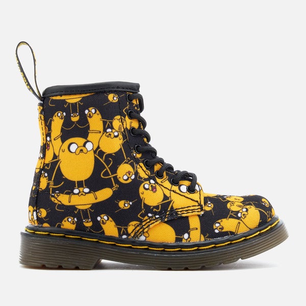 Dr. Martens Toddlers' Brooklee Canvas Jake Print Lace Low Boots - Black/Yellow