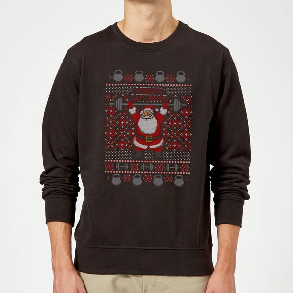 Merry Liftmas Sweatshirt - Schwarz