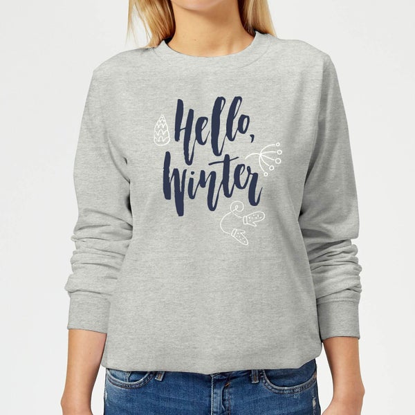 Hello Winter Women's Sweatshirt - Grey
