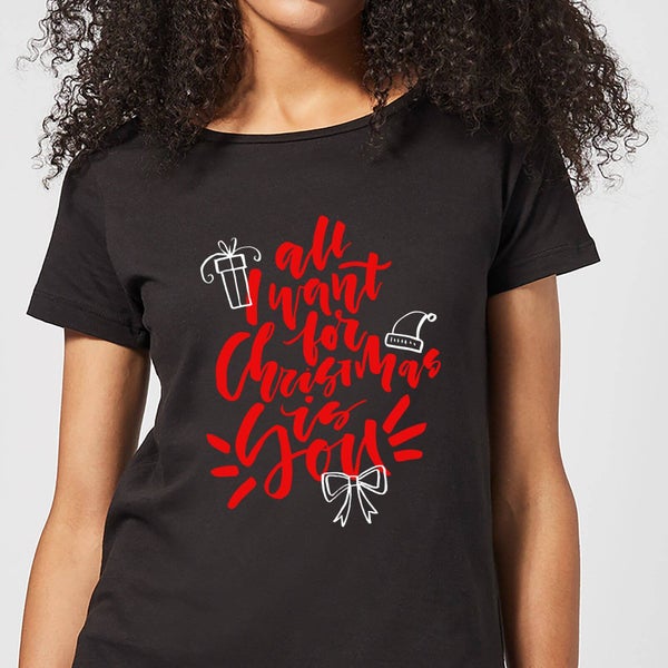 All I Want For Christmas Women's T-Shirt - Black