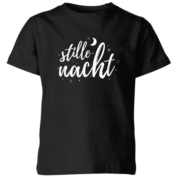 T-Shirt de Noël Enfant Stille Nacht - Noir