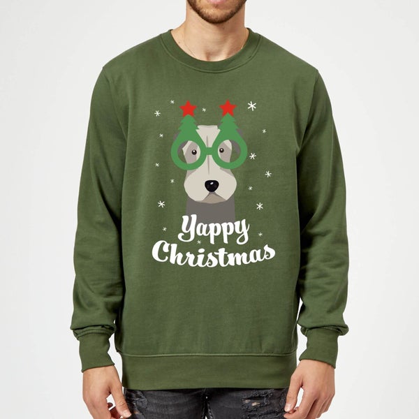 Yappy Christmas Sweatshirt - Forest Green