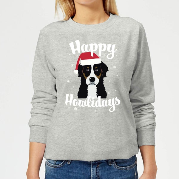 Happy Howlidays Frauen Sweatshirt - Grau