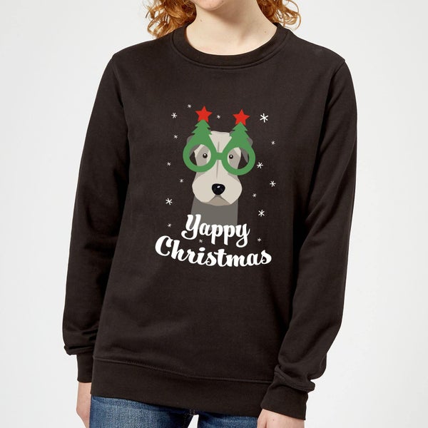 Yappy Christmas Frauen Sweatshirt - Schwarz