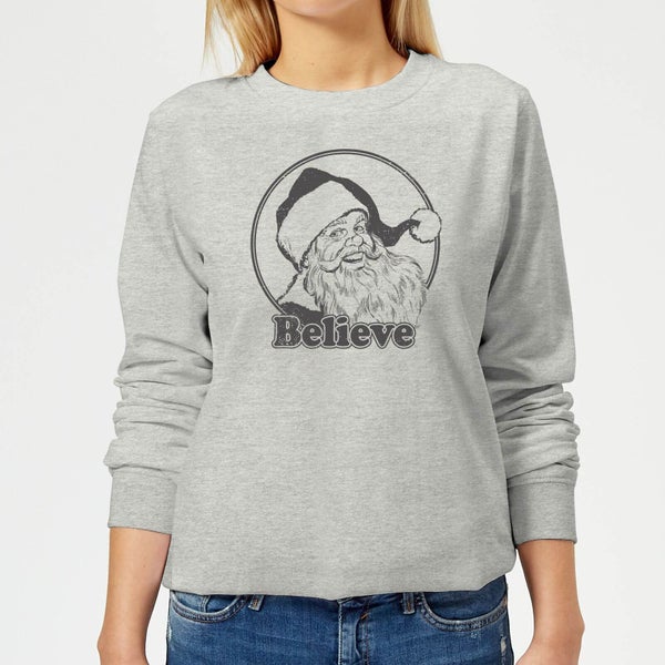 Believe Grey Frauen Sweatshirt - Grau