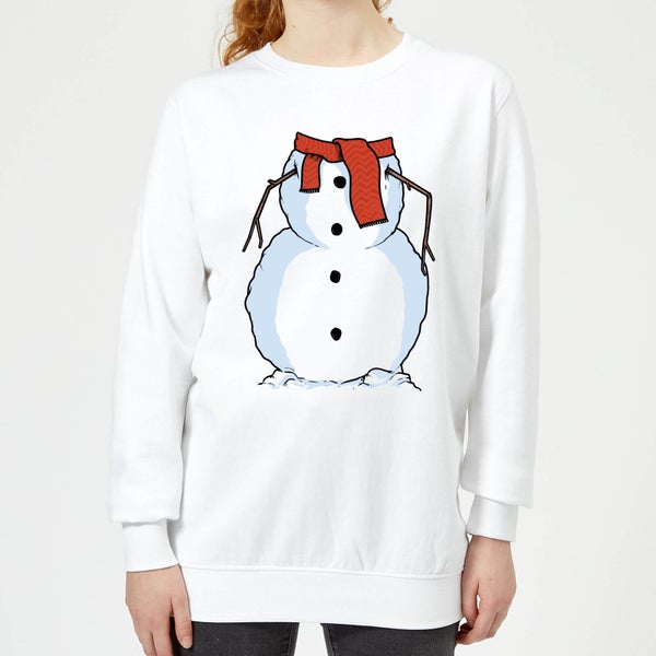 Pull de Noël Femme Snowman - Blanc