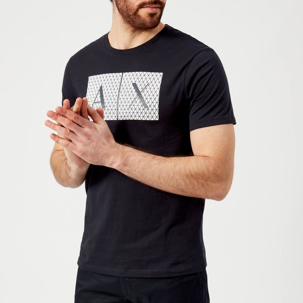 Armani Exchange Men's Large Logo Slim T-Shirt - Navy