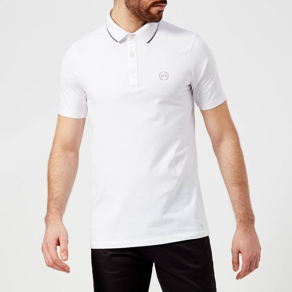 Armani Exchange Men's Tipped Polo Shirt - White - XXL