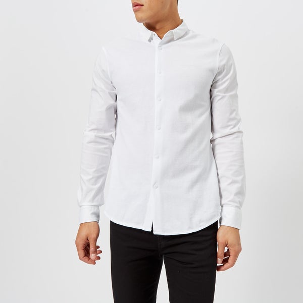 Armani Exchange Men's Long Sleeve Plain Shirt - White