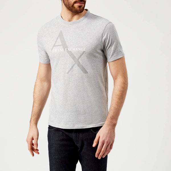 Armani Exchange Men's Ax Logo Reg Fit T-Shirt - Grey