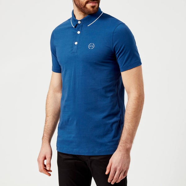 Armani Exchange Men's Small Logo Polo Shirt - Navy Peony
