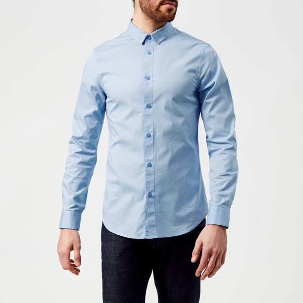 Armani Exchange Men's Long Sleeve Shirt - Sky
