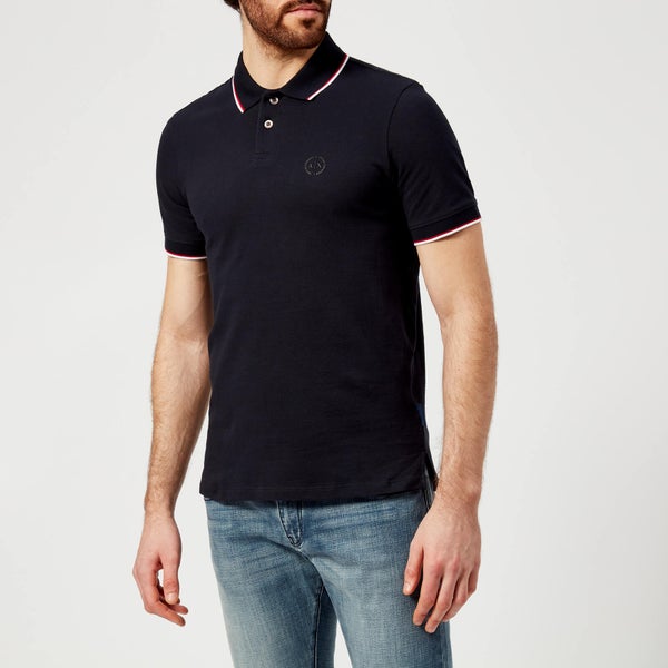Armani Exchange Men's Tipped Polo Shirt - Navy