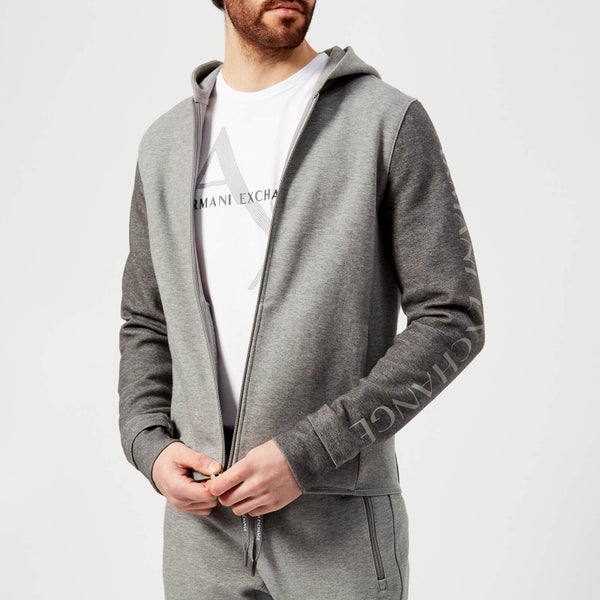 Armani Exchange Men's Zipped Hoody - Grey