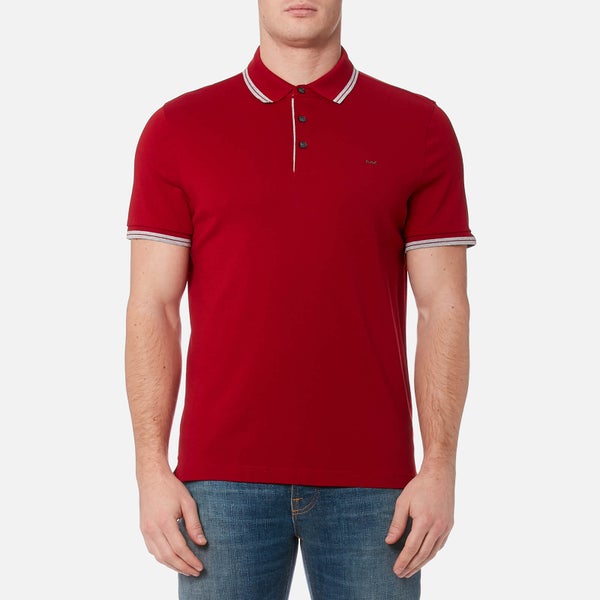 Michael Kors Men's Greenwich Logo Jacquard Polo Shirt - Ruby Red