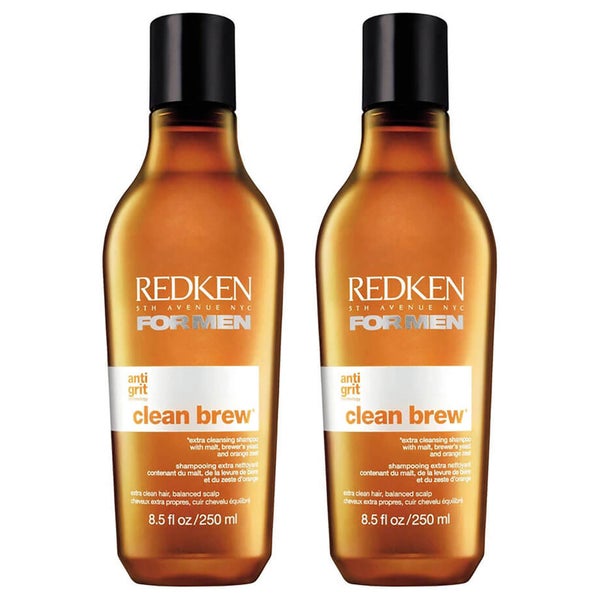 Redken for Men Clean Brew Extra Cleansing Shampoo Duo (2 x 250ml)